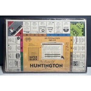NEW Wheeler Dealer "The Game of Huntington" (Monopoly style) Board Game Vintage